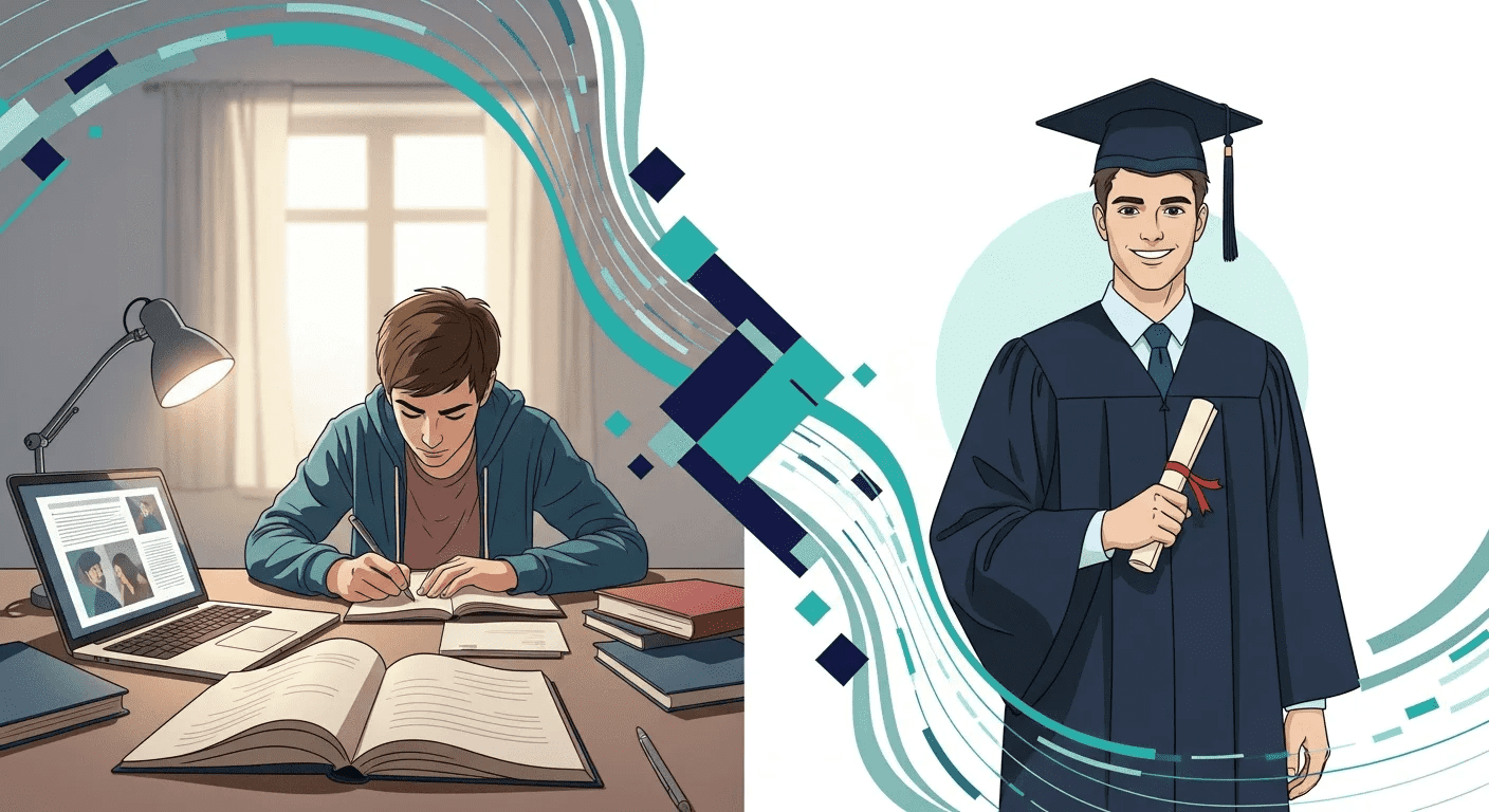 Academic progression from learner to graduate through integrated learning platforms